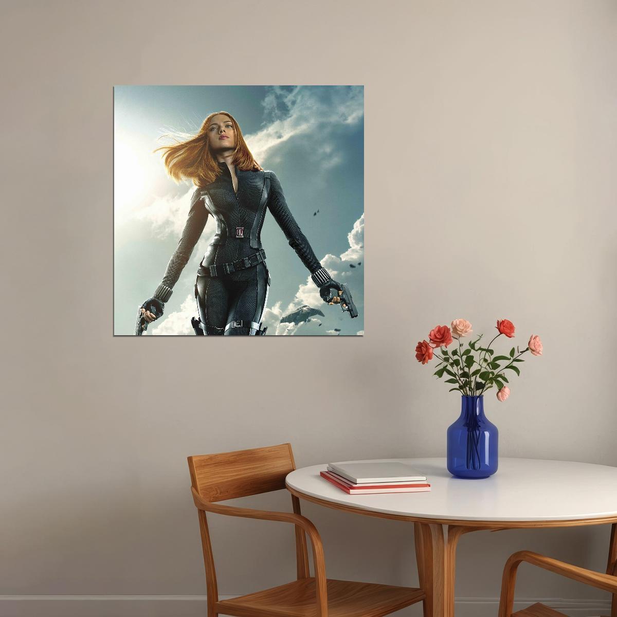 Scarlett Johansson Black Widow Movie Poster Iconic Marvel Superhero Wall Print