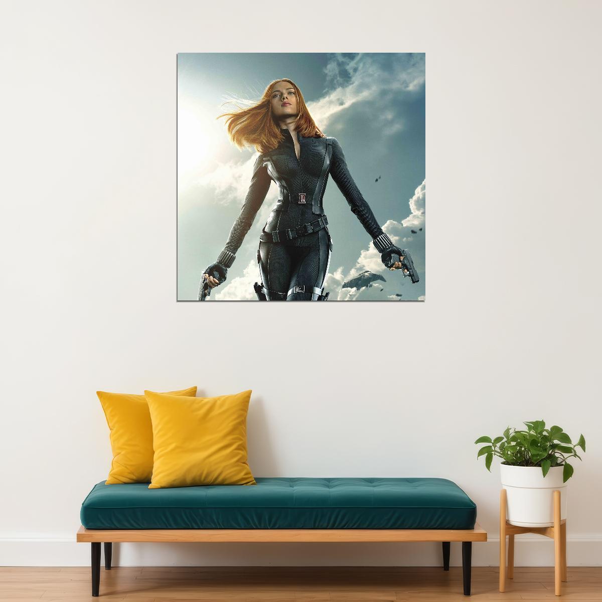 Scarlett Johansson Black Widow Movie Poster Iconic Marvel Superhero Wall Print