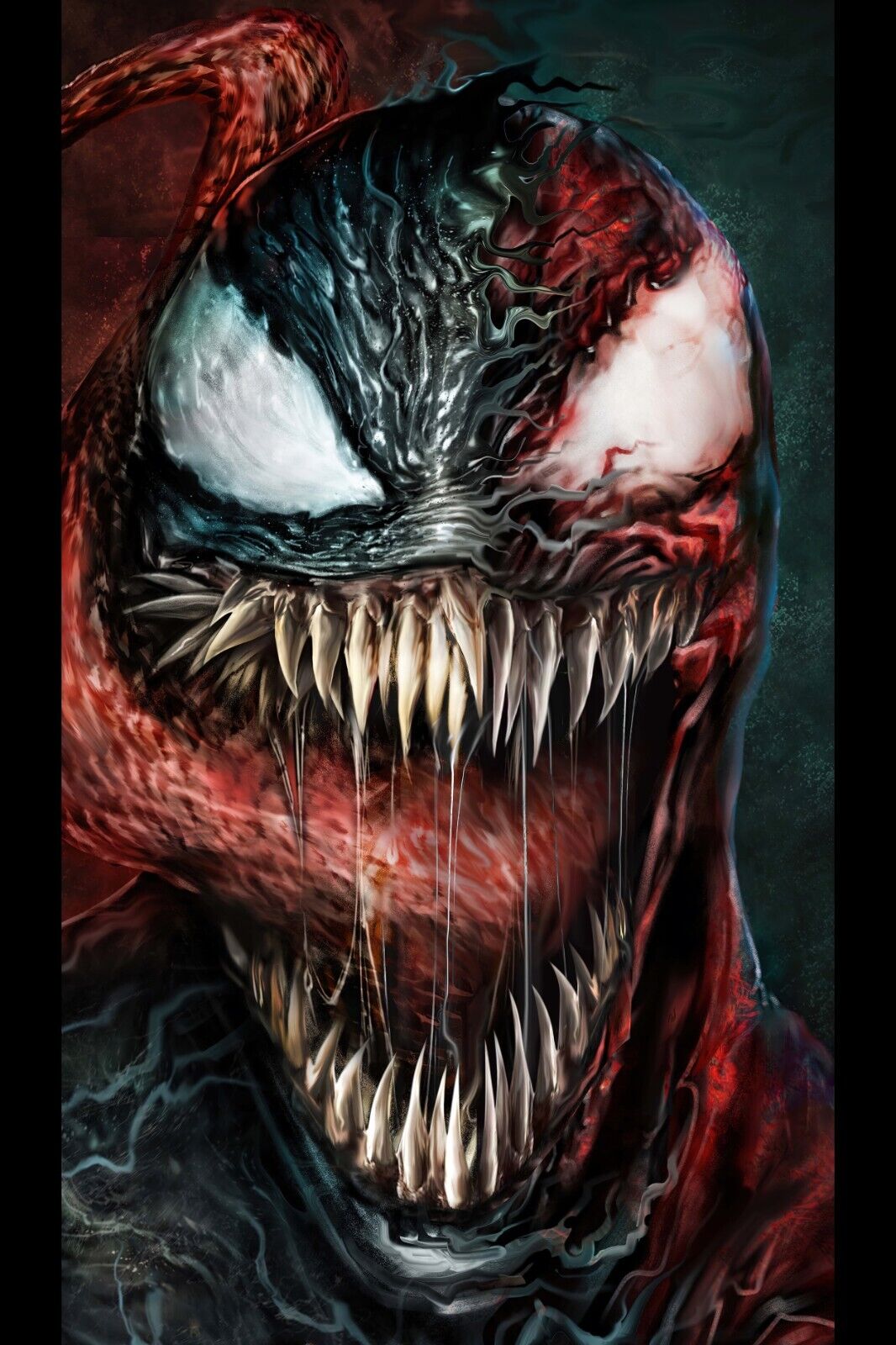 Venom Vs Carnage Marvel Comic Art Superhero Poster