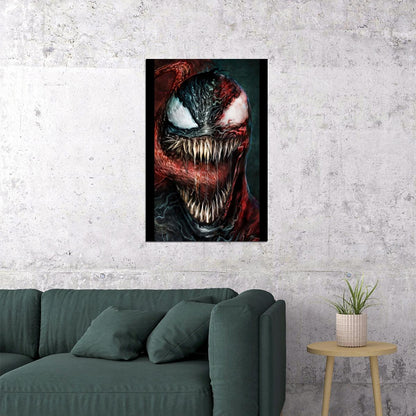 Venom Vs Carnage Marvel Comic Art Superhero Poster