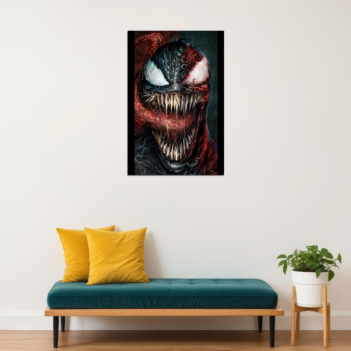 Venom Vs Carnage Marvel Comic Art Superhero Poster