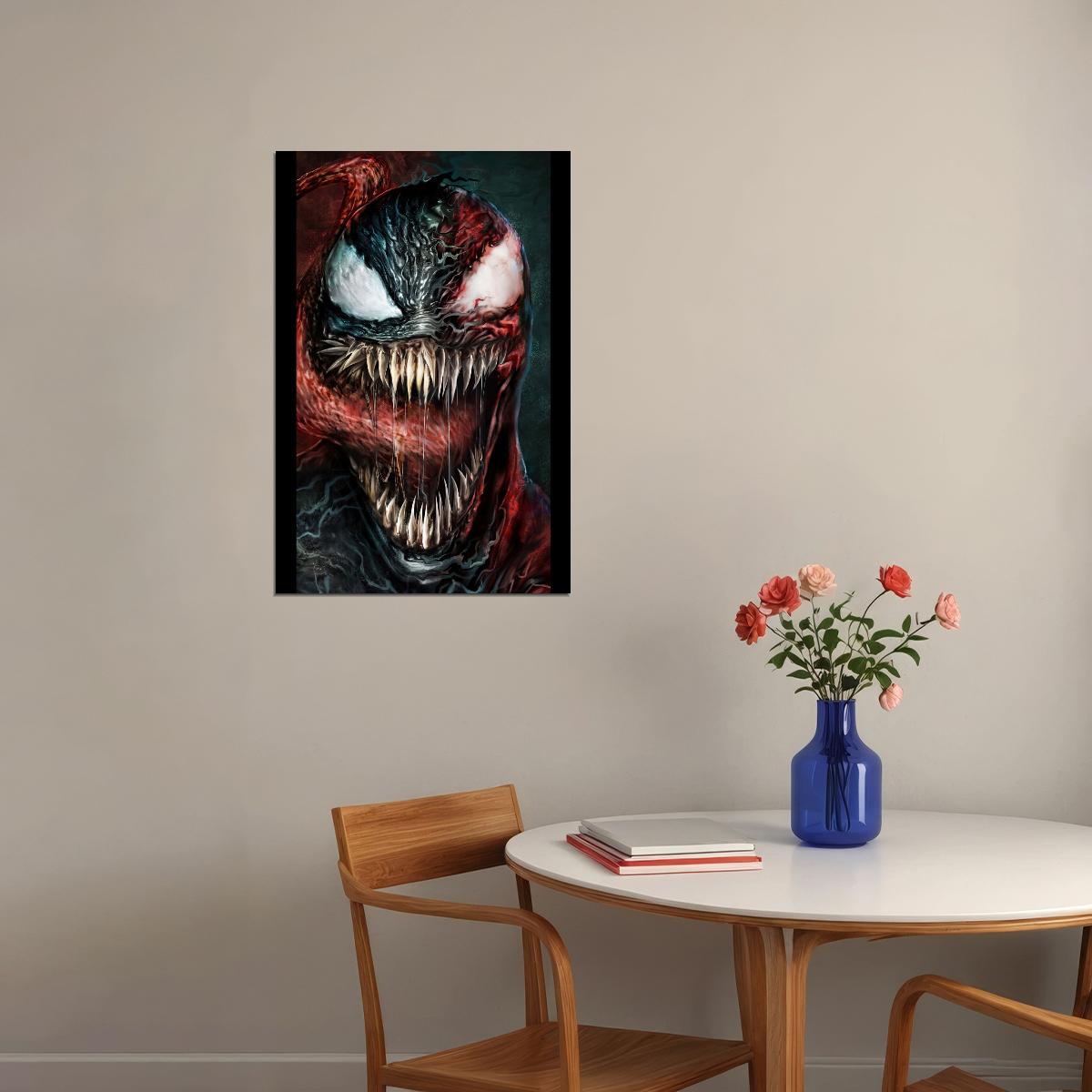 Venom Vs Carnage Marvel Comic Art Superhero Poster