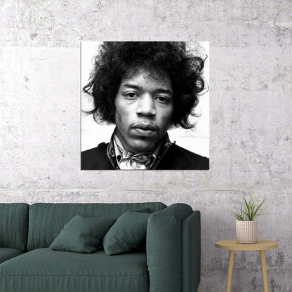 Jimi Hendrix Music Poster Rock Legend Wall Art