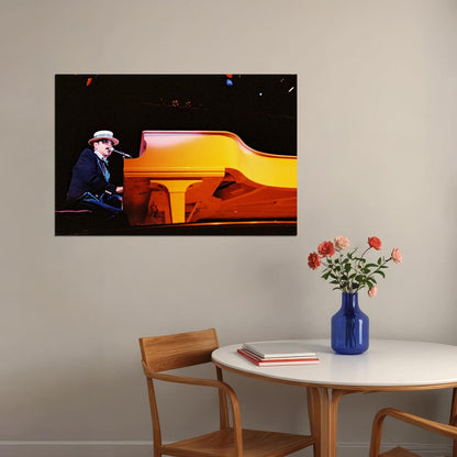 Elton John Poster Music Legend Wall Art Singer-songwriter Print