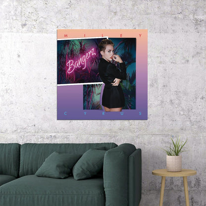 Miley Cyrus Music Poster Pop Singer Wall Print