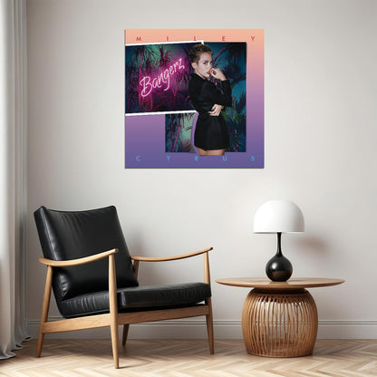 Miley Cyrus Music Poster Pop Singer Wall Print