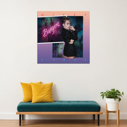 Miley Cyrus Music Poster Pop Singer Wall Print