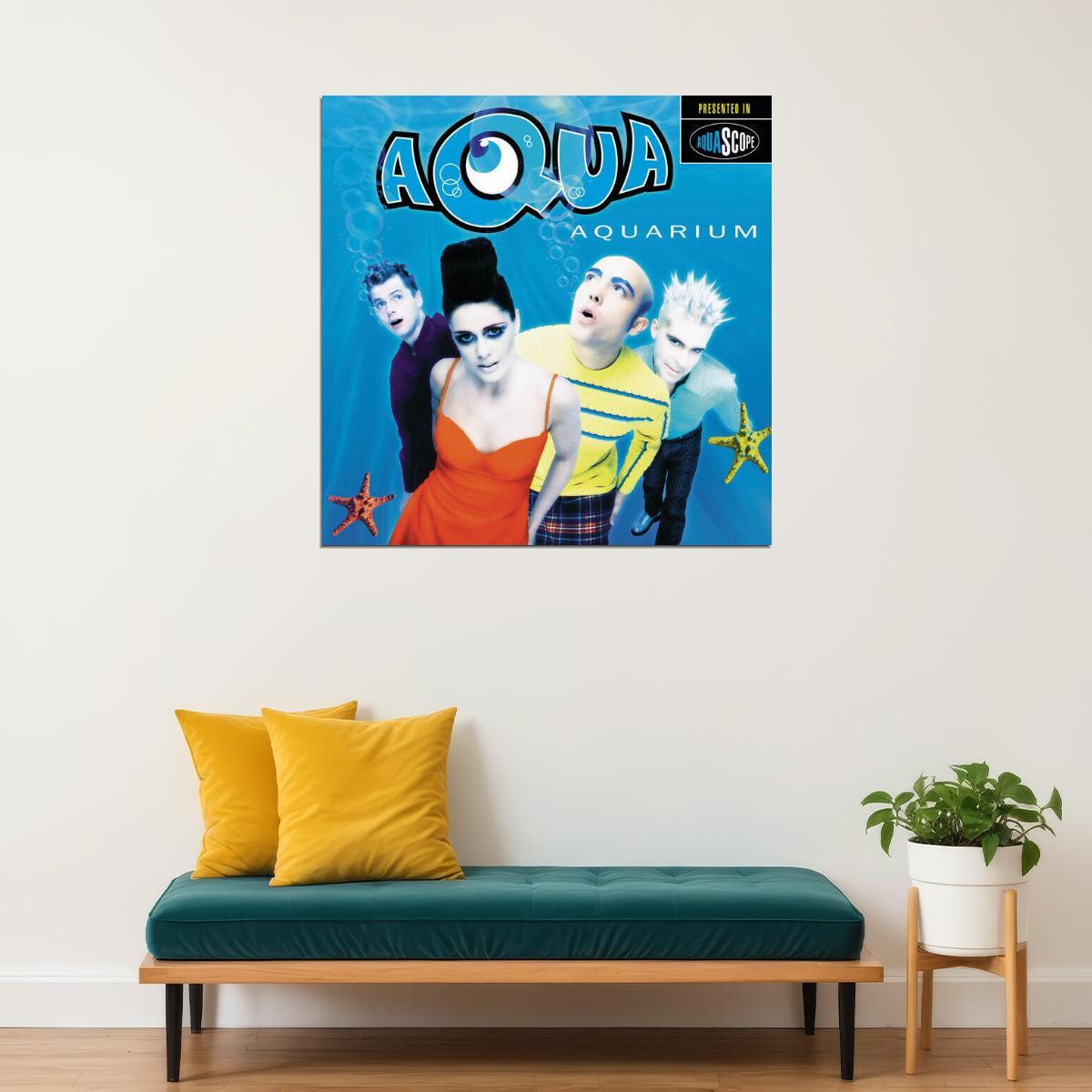 Aqua Band Poster Eurodance Music Wall Art 90s Pop Group Print