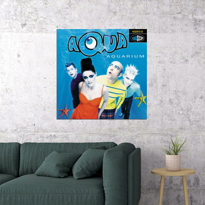 Aqua Band Poster Eurodance Music Wall Art 90s Pop Group Print