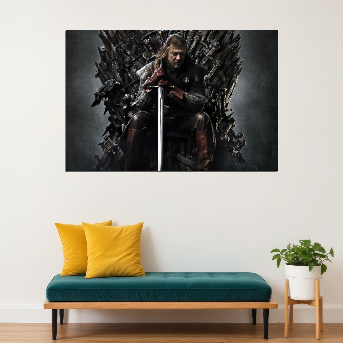 Game Of Thrones Ned Stark Tv Series Poster Fantasy Drama Wall Art Hbo Show Print - xonomax