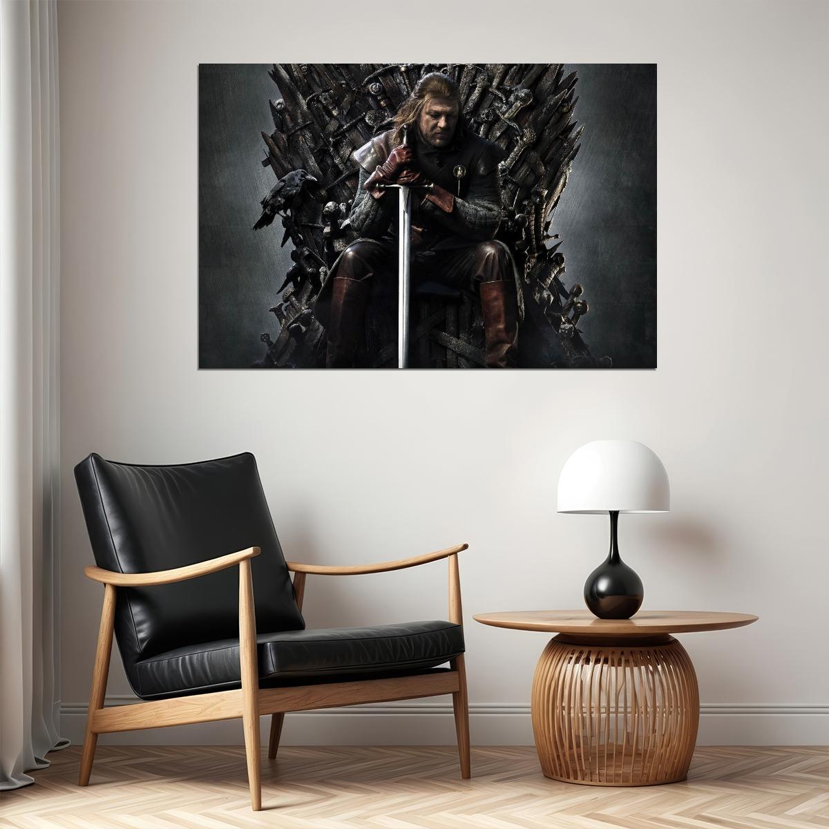 Game Of Thrones Ned Stark Tv Series Poster Fantasy Drama Wall Art Hbo Show Print - xonomax