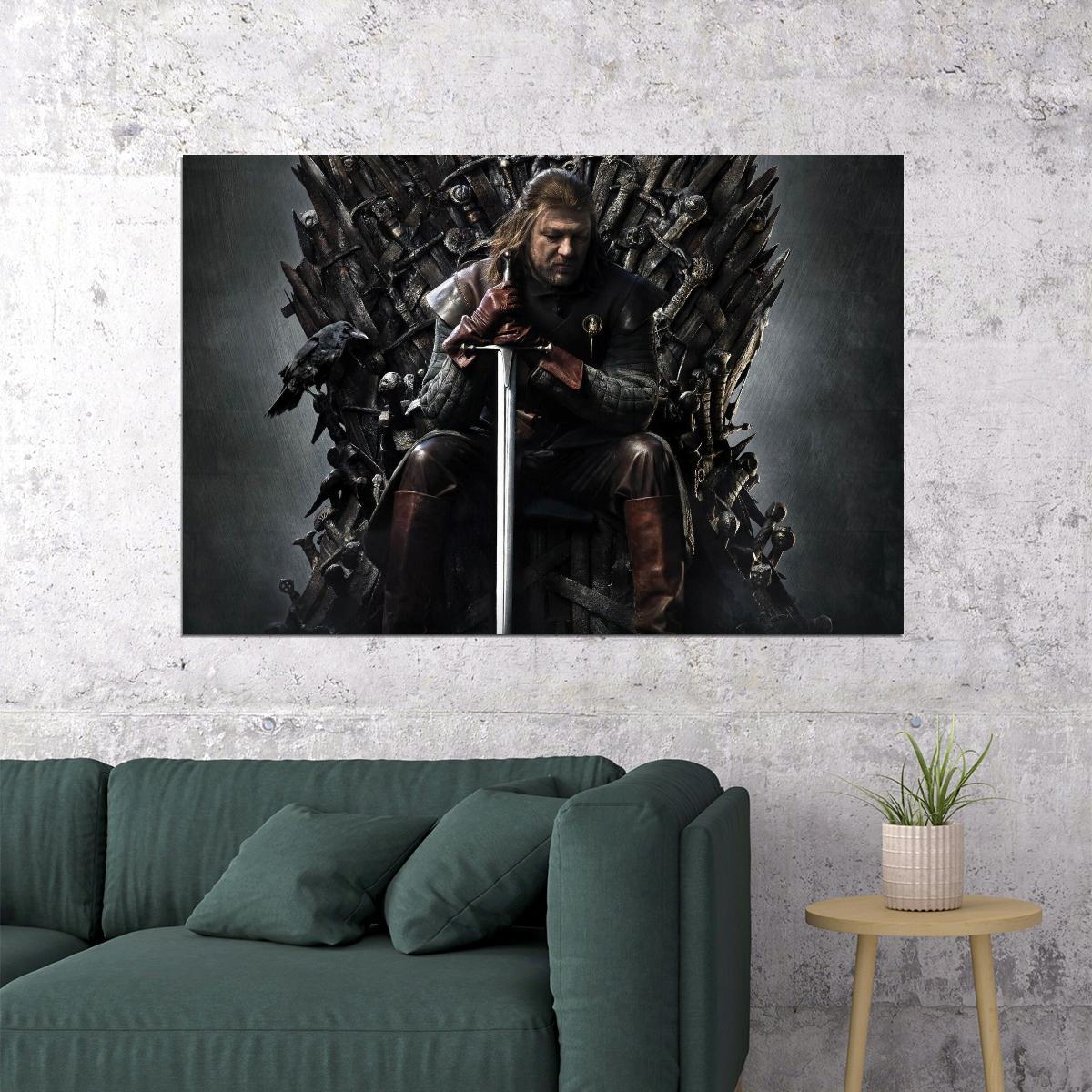 Game Of Thrones Ned Stark Tv Series Poster Fantasy Drama Wall Art Hbo Show Print - xonomax