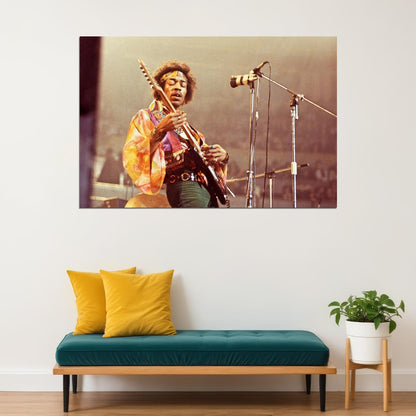 Jimi Hendrix Music Poster Rock Legend Wall Art