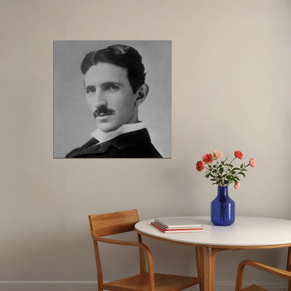 Nikola Tesla Inspirational Poster Famous Inventor Motivational Wall Art