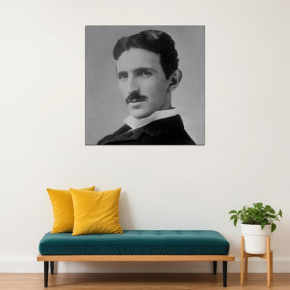 Nikola Tesla Inspirational Poster Famous Inventor Motivational Wall Art