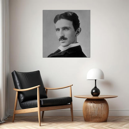 Nikola Tesla Inspirational Poster Famous Inventor Motivational Wall Art