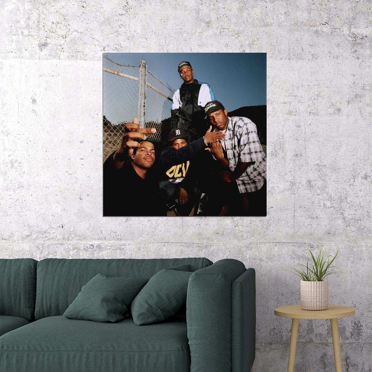 N.w.a Music Poster Iconic Rap Legends Wall Print