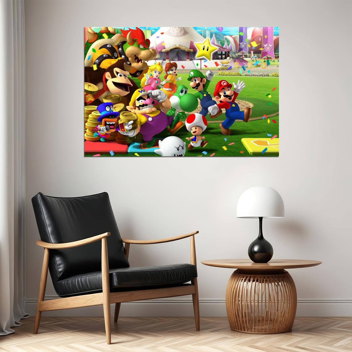 Mario Party Video Game Poster Nintendo Gamer Wall Art - xonomax