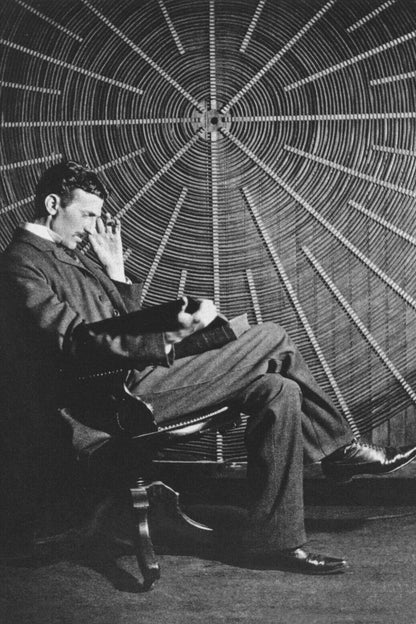 Nikola Tesla Inspirational Poster Famous Inventor Motivational Wall Art