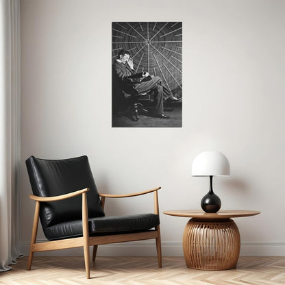 Nikola Tesla Inspirational Poster Famous Inventor Motivational Wall Art