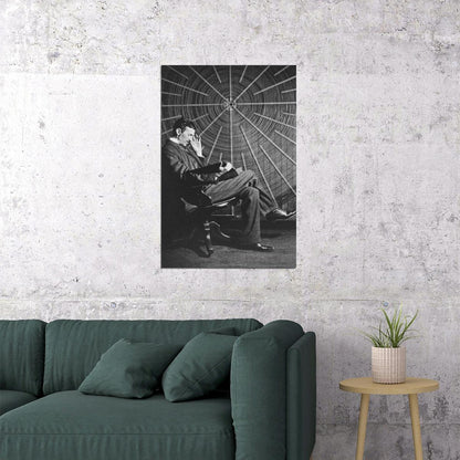 Nikola Tesla Inspirational Poster Famous Inventor Motivational Wall Art