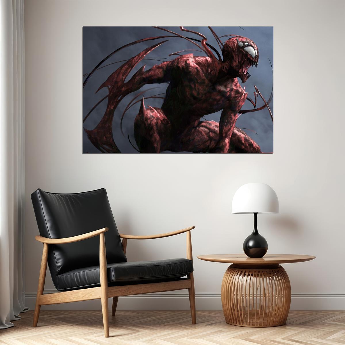 Carnage Marvel Comics Poster Supervillain Wall Art Comic Book Print