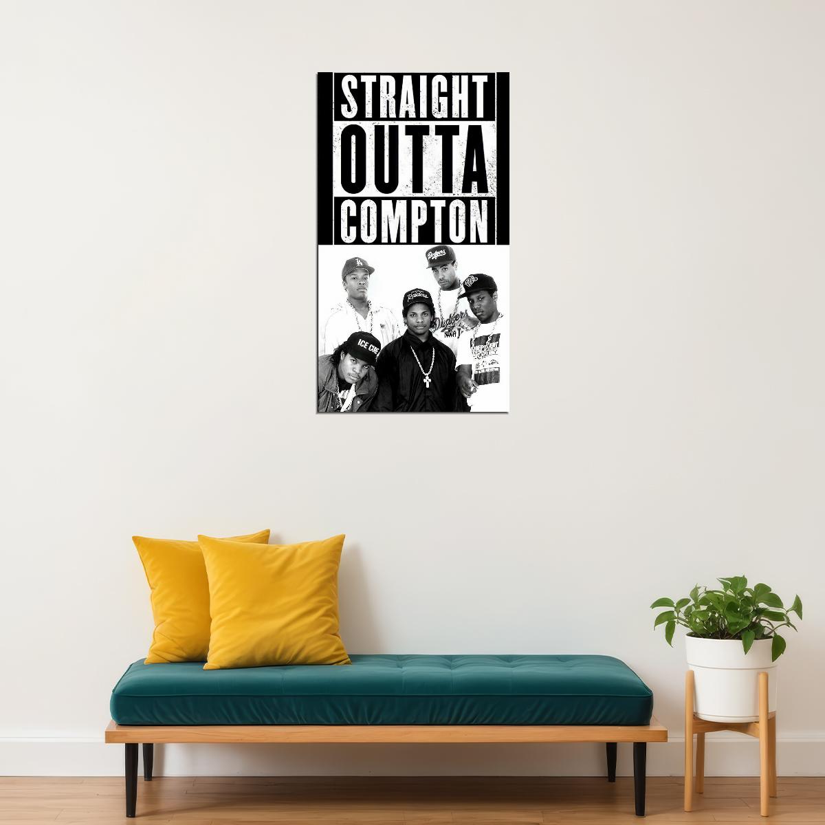 N.w.a Music Poster Iconic Rap Legends Wall Print