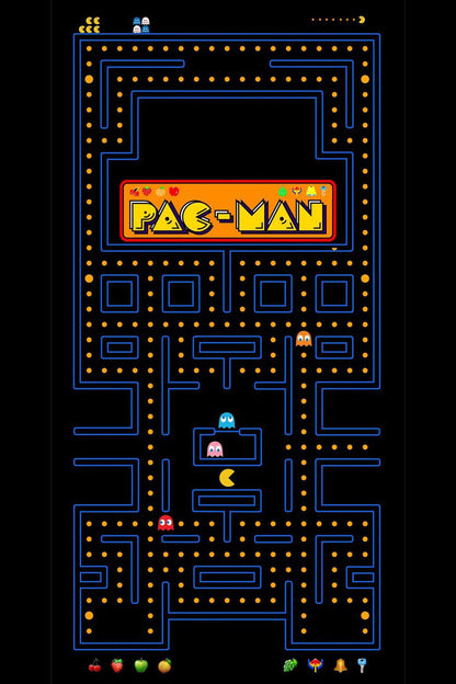 Pac-man Video Game Poster Retro Gamer Art Wall Print