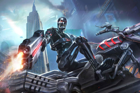 Terminator Motorcycle Movie Poster Iconic Sci-fi Vehicle Wall Art - xonomax