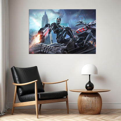 Terminator Motorcycle Movie Poster Iconic Sci-fi Vehicle Wall Art - xonomax
