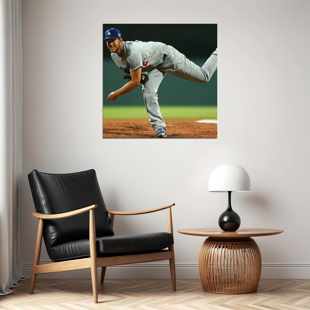 Clayton Kershaw Baseball Poster Mlb Pitcher Wall Art Los Angeles Dodgers Sports Print - xonomax