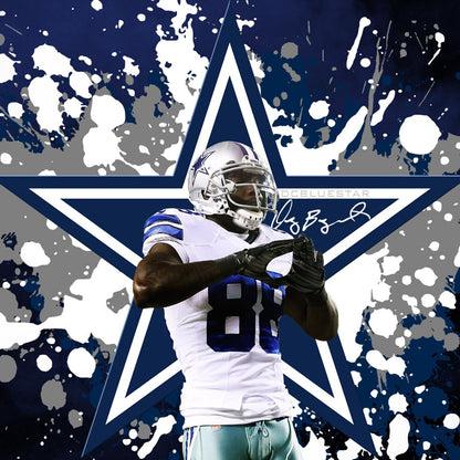 Dez Bryant Dallas Cowboys Football Poster Nfl Star Wall Art Sports Print