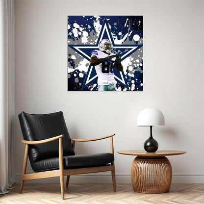 Dez Bryant Dallas Cowboys Football Poster Nfl Star Wall Art Sports Print