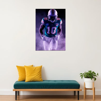 Miami Dolphins Tyreek Hill Nfl Poster Football Player Motivational Sports Print - xonomax