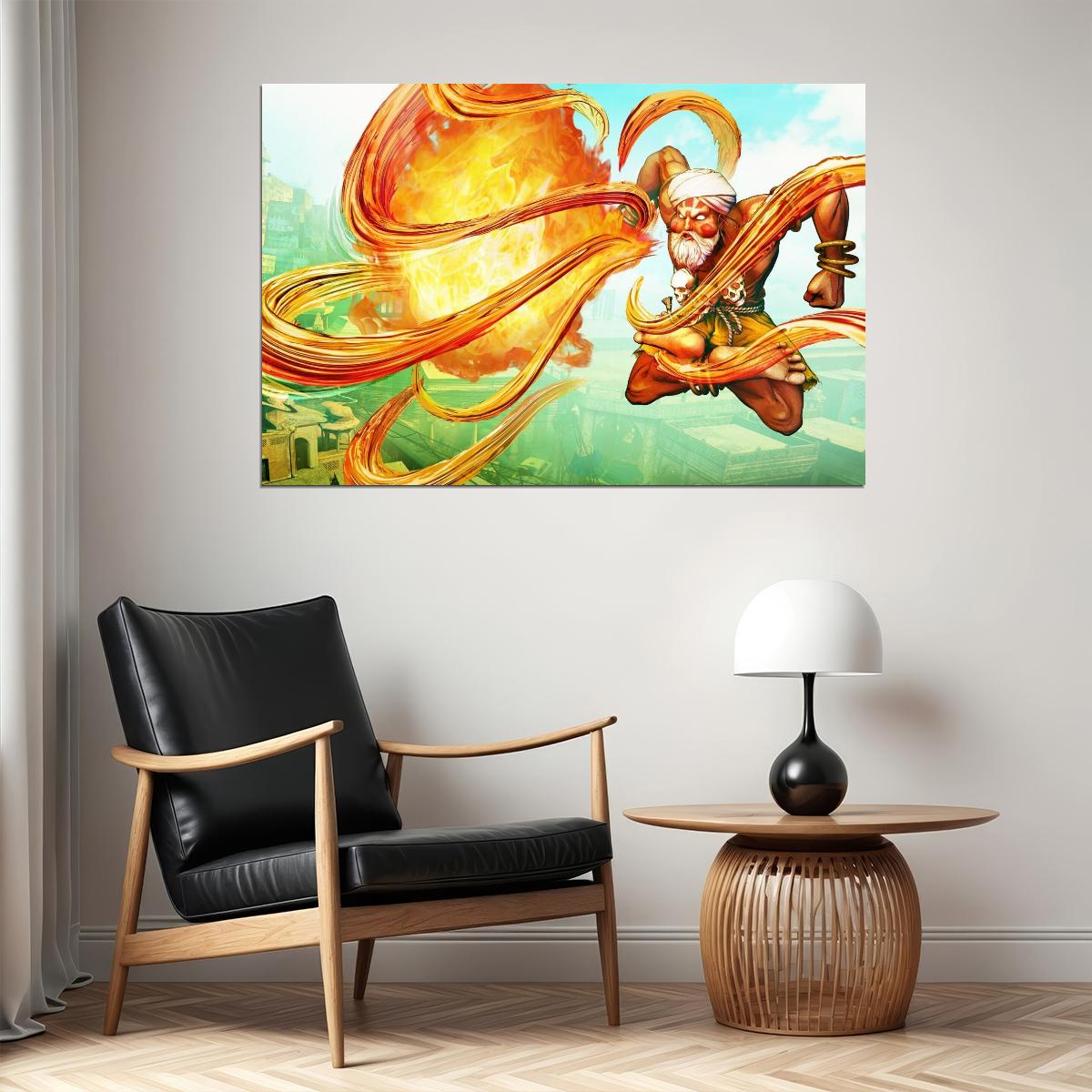 Street Fighter Dhalsim Fighting Video Game Poster Gamer Wall Art