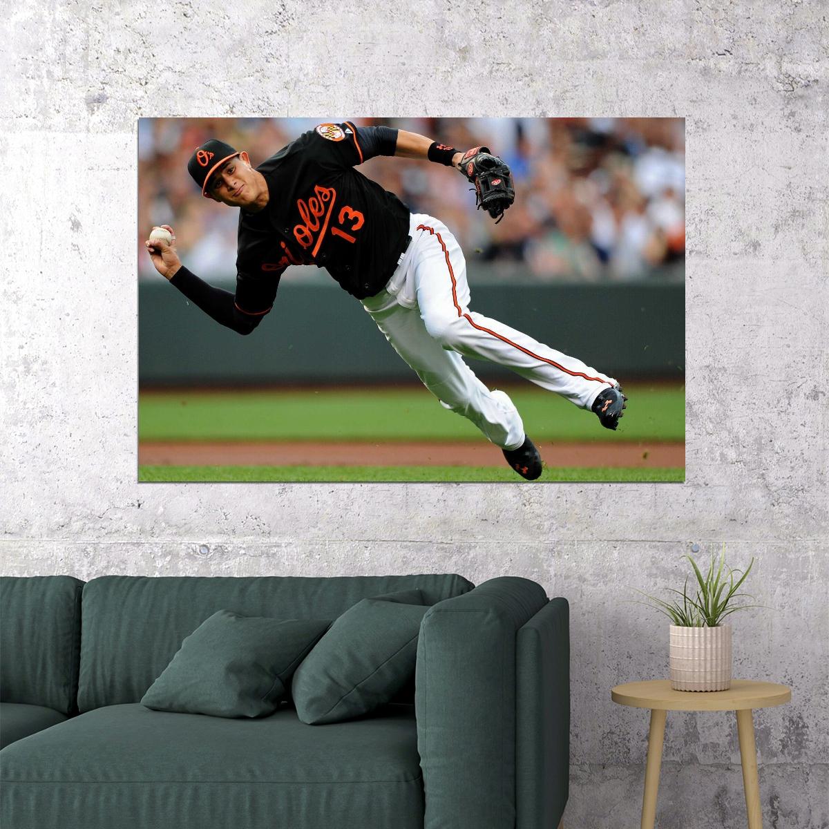 Manny Machado Baseball Poster Famous Mlb Player Wall Art - xonomax