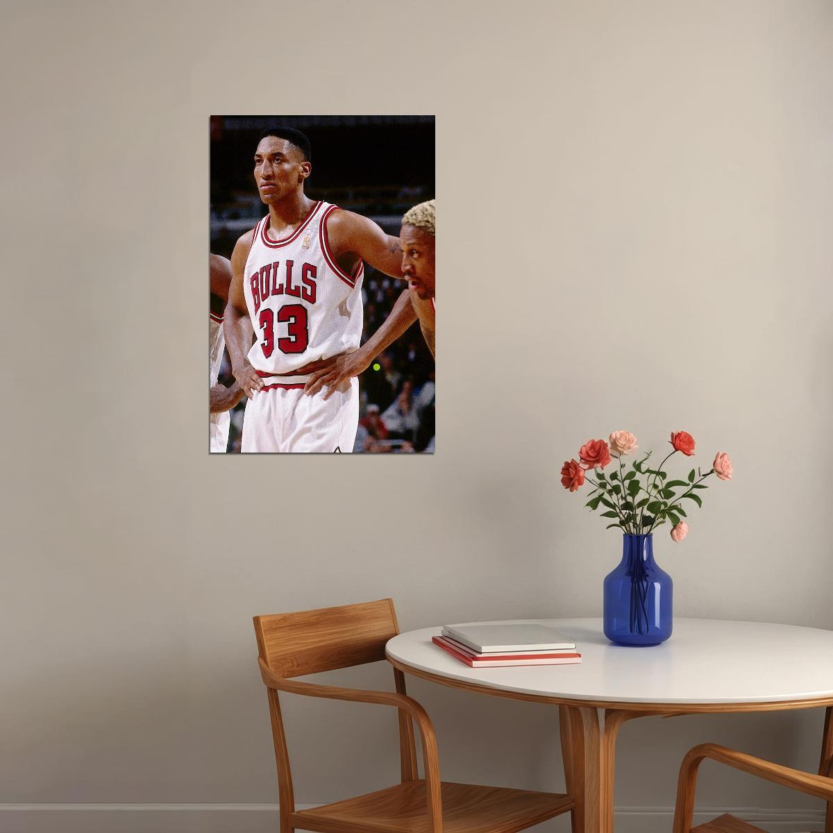 Scottie Pippen Nba Poster Famous Basketball Star Motivational Sports Print