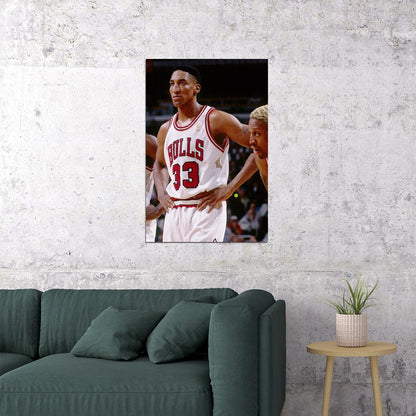 Scottie Pippen Nba Poster Famous Basketball Star Motivational Sports Print