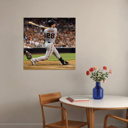 Buster Posey Baseball Poster Mlb Player Wall Art San Francisco Giants Sports Print - xonomax
