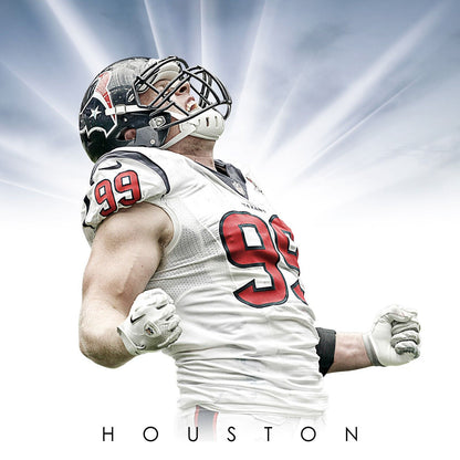 J.j. Watt Houston Texans Nfl Football Poster Motivational Sports Print - xonomax