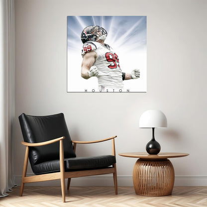J.j. Watt Houston Texans Nfl Football Poster Motivational Sports Print - xonomax