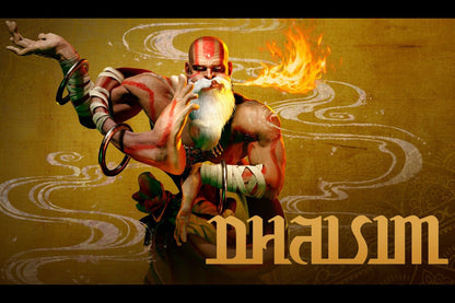 Street Fighter Dhalsim Fighting Video Game Poster Gamer Wall Art