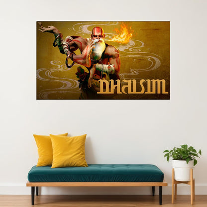 Street Fighter Dhalsim Fighting Video Game Poster Gamer Wall Art