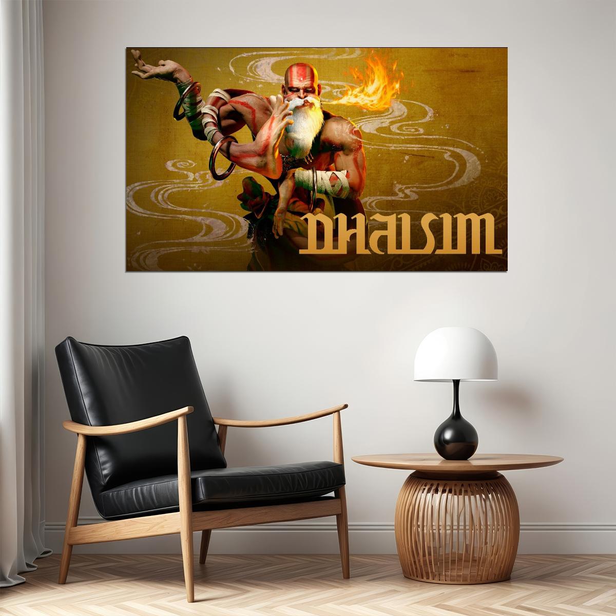 Street Fighter Dhalsim Fighting Video Game Poster Gamer Wall Art