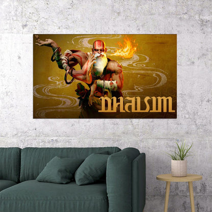 Street Fighter Dhalsim Fighting Video Game Poster Gamer Wall Art