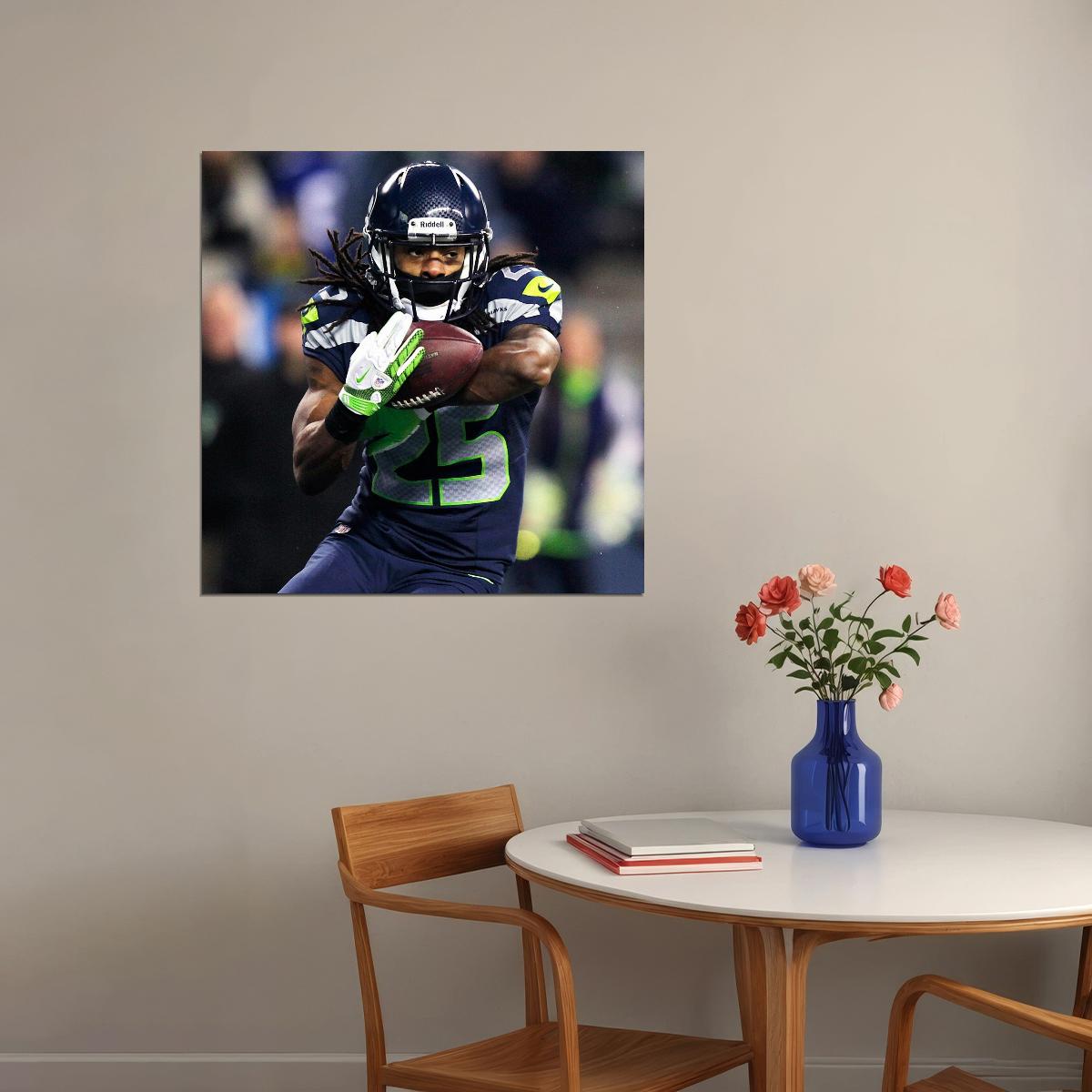 Seattle Seahawks Richard Sherman Nfl Poster Famous Cornerback Motivational Sports Print