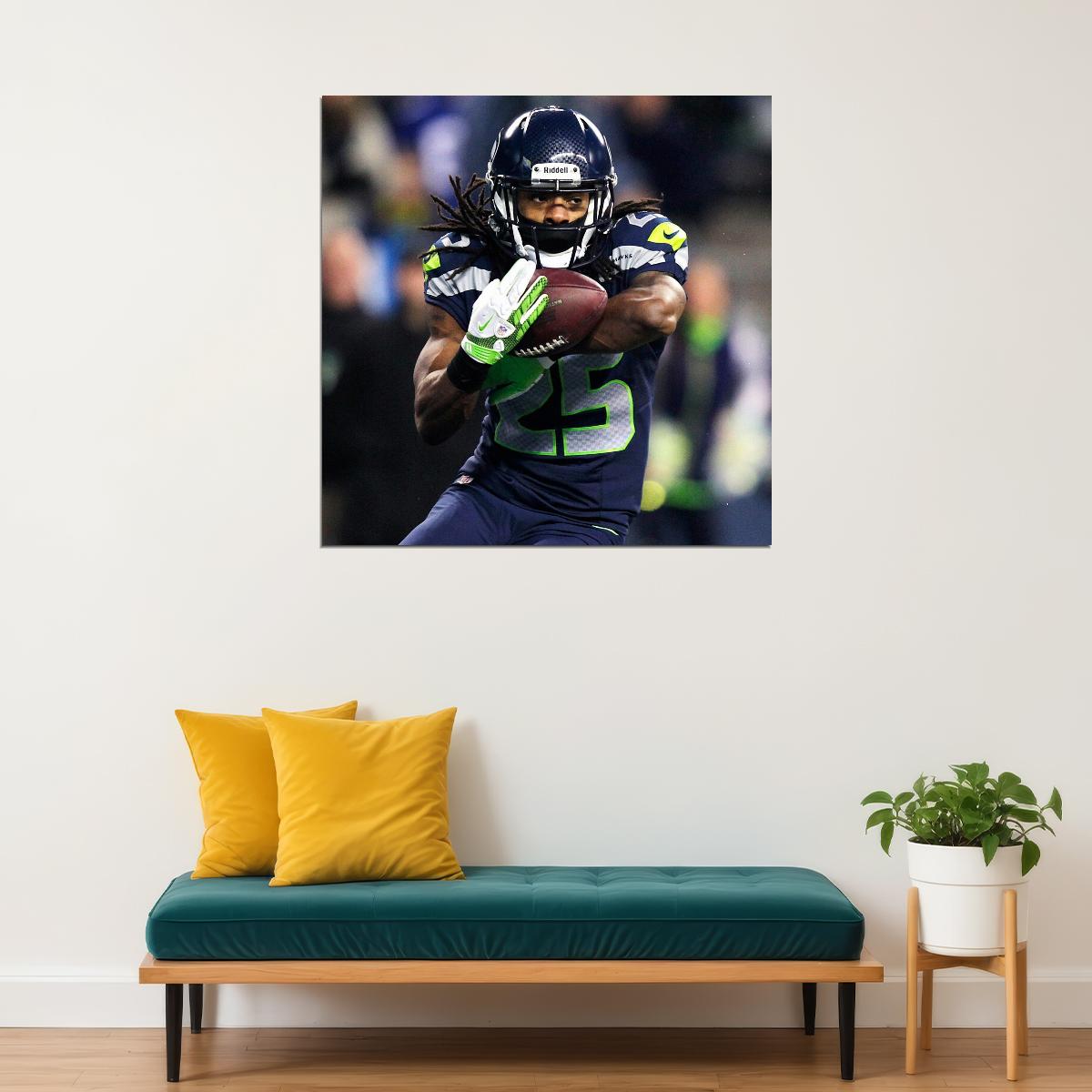 Seattle Seahawks Richard Sherman Nfl Poster Famous Cornerback Motivational Sports Print