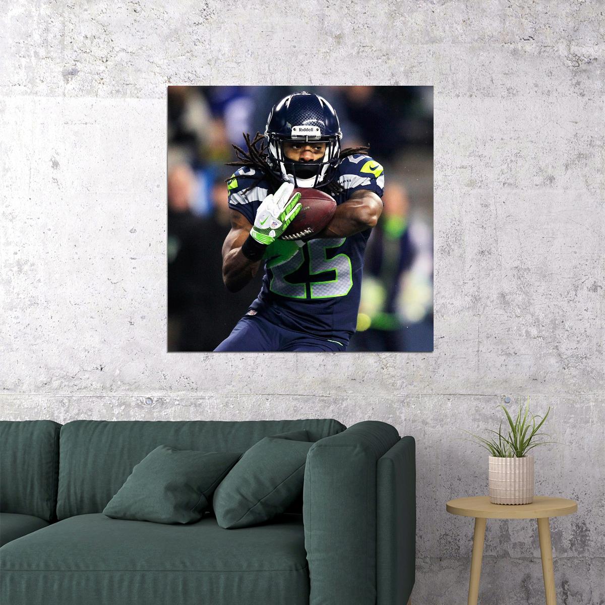 Seattle Seahawks Richard Sherman Nfl Poster Famous Cornerback Motivational Sports Print