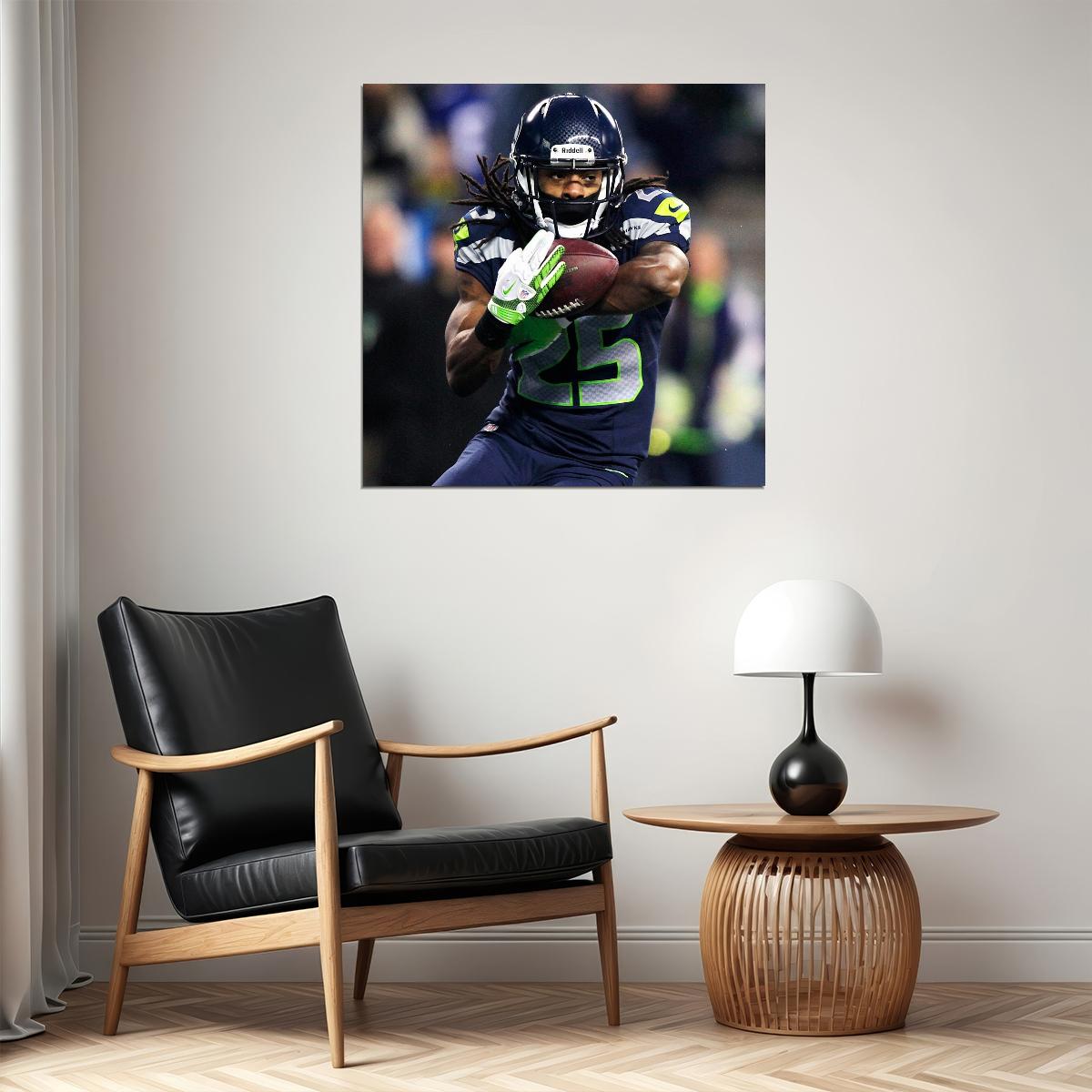 Seattle Seahawks Richard Sherman Nfl Poster Famous Cornerback Motivational Sports Print