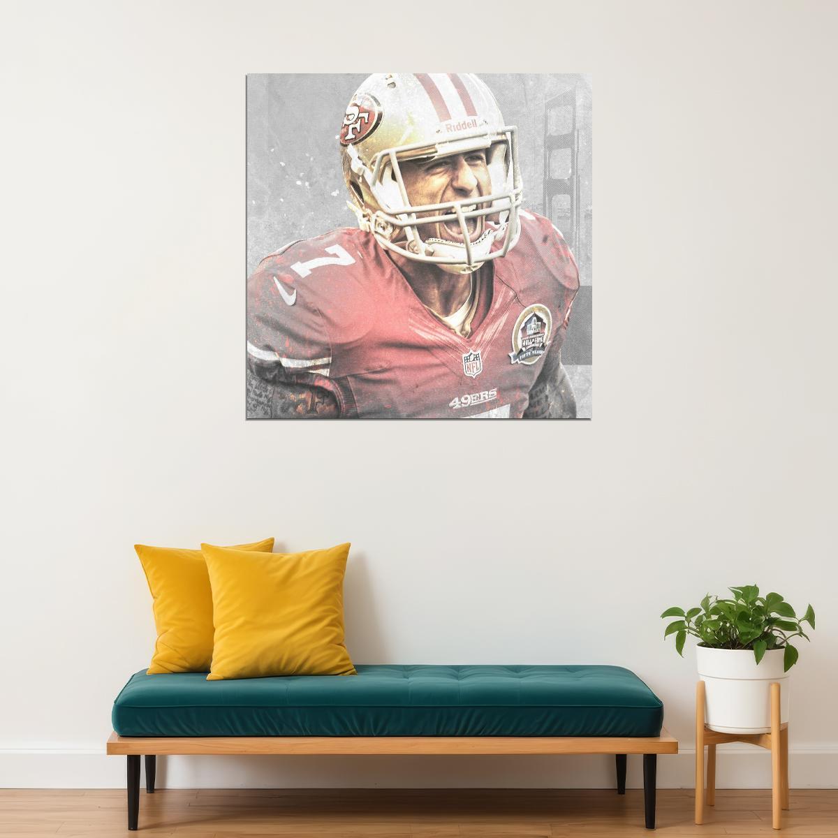 Colin Kaepernick Football Poster Nfl Quarterback Wall Art Motivational Sports Print - xonomax